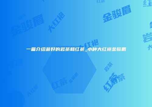 一篇介绍最好的岩茶和红茶_小种大红袍金骏眉