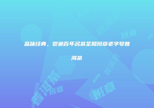 品味经典，尝遍百年名茶圣和班章老字号普洱茶