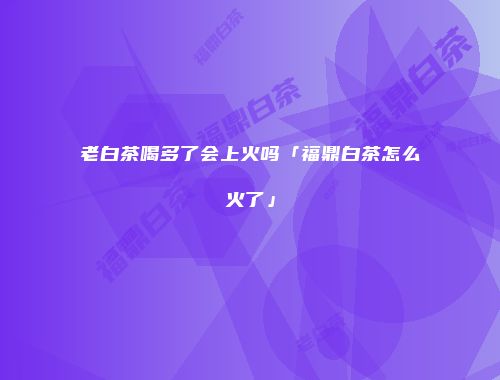 老白茶喝多了会上火吗「福鼎白茶怎么火了」