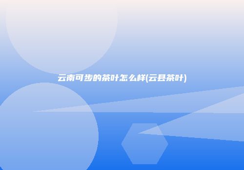 云南可步的茶叶怎么样(云县茶叶)