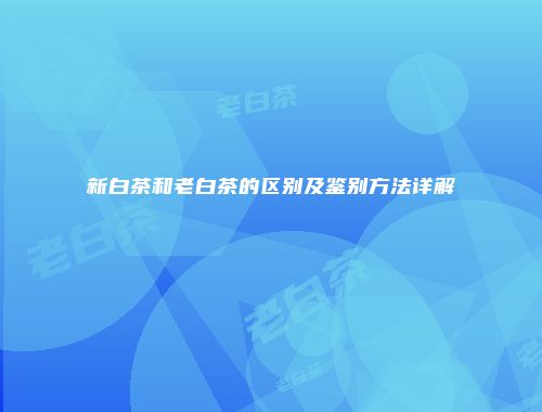 新白茶和老白茶的区别及鉴别方法详解