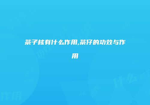 茶子核有什么作用,茶仔的功效与作用