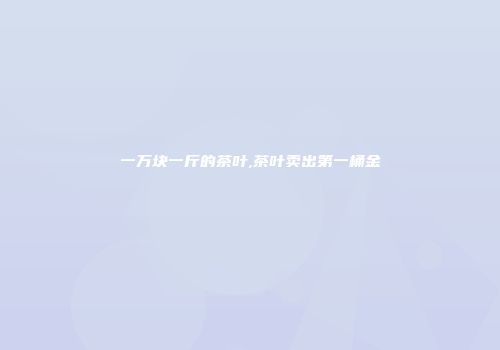 一万块一斤的茶叶,茶叶卖出第一桶金