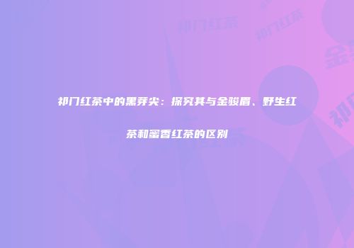 祁门红茶中的黑芽尖：探究其与金骏眉、野生红茶和蜜香红茶的区别