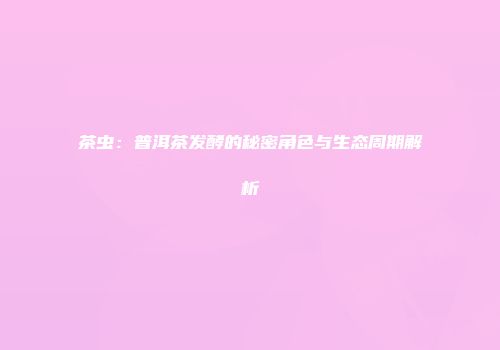 茶虫：普洱茶发酵的秘密角色与生态周期解析