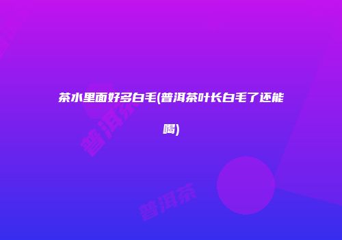 茶水里面好多白毛(普洱茶叶长白毛了还能喝)