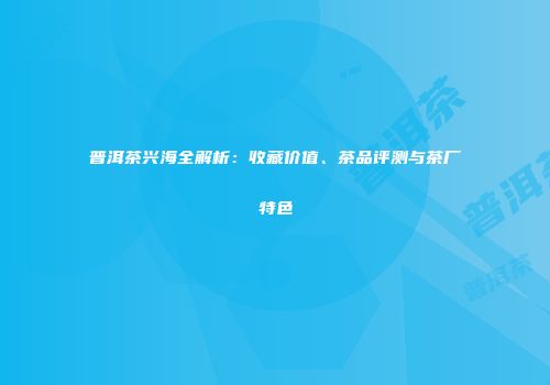 普洱茶兴海全解析：收藏价值、茶品评测与茶厂特色
