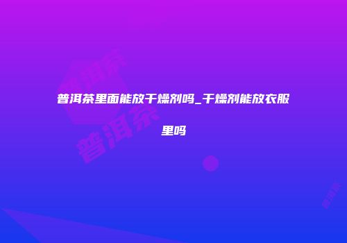 普洱茶里面能放干燥剂吗_干燥剂能放衣服里吗