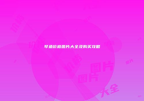 琴鱼价格图片大全及购买攻略