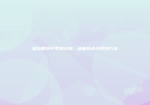 金骏眉茶叶等级详解：品质特点与识别方法