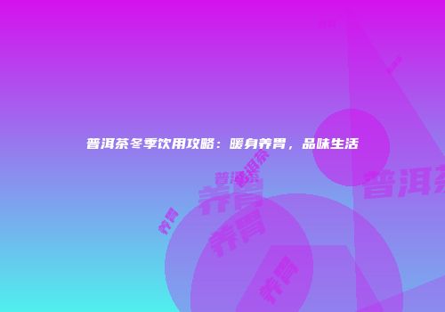 普洱茶冬季饮用攻略：暖身养胃，品味生活