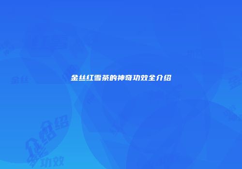 金丝红雪茶的神奇功效全介绍