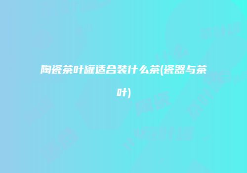 陶瓷茶叶罐适合装什么茶(瓷器与茶叶)