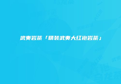武夷岩茶「精装武夷大红袍岩茶」