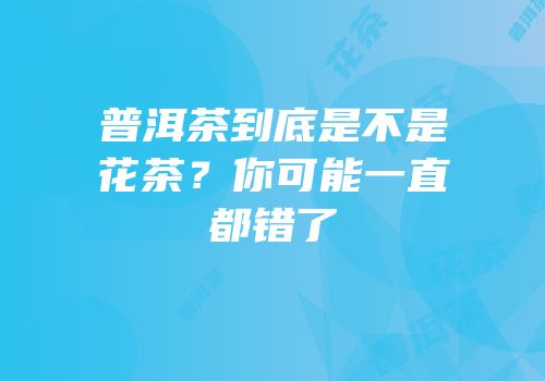普洱茶到底是不是花茶？你可能一直都错了