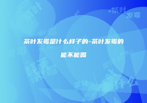 茶叶发霉是什么样子的-茶叶发霉的能不能喝