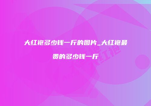大红袍多少钱一斤的图片_大红袍最贵的多少钱一斤