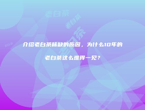 介绍老白茶稀缺的原因，为什么10年的老白茶这么难得一见？