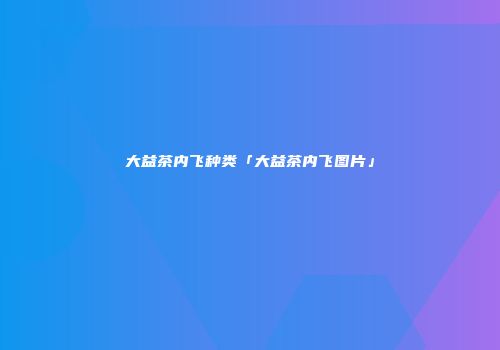 大益茶内飞种类「大益茶内飞图片」