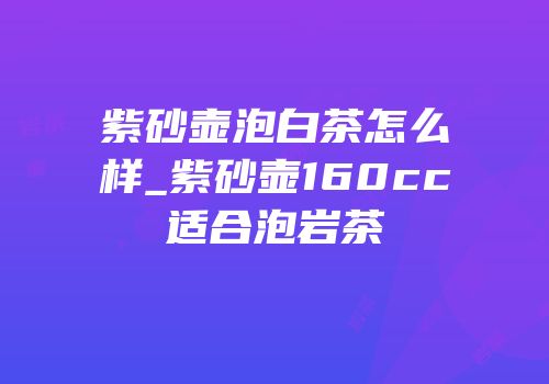 紫砂壶泡白茶怎么样_紫砂壶160cc适合泡岩茶