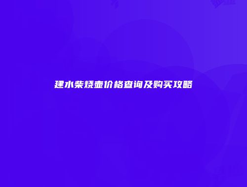 建水柴烧壶价格查询及购买攻略