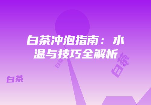 白茶冲泡指南：水温与技巧全解析