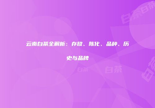 云南白茶全解析：存放、陈化、品种、历史与品牌