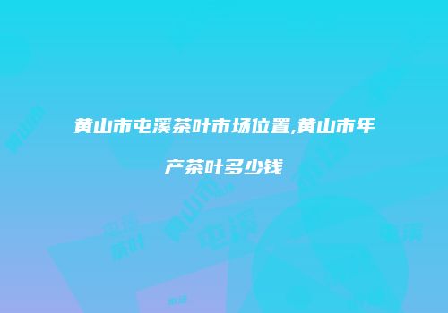 黄山市屯溪茶叶市场位置,黄山市年产茶叶多少钱