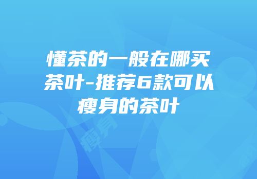懂茶的一般在哪买茶叶-推荐6款可以瘦身的茶叶