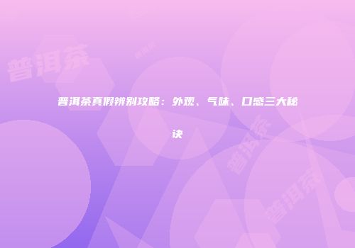 普洱茶真假辨别攻略：外观、气味、口感三大秘诀