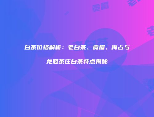 白茶价格解析：老白茶、贡眉、梅占与龙冠茶庄白茶特点揭秘