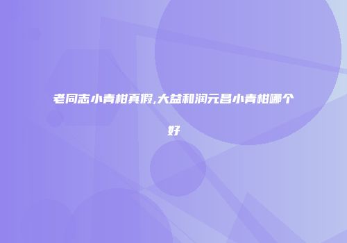 老同志小青柑真假,大益和润元昌小青柑哪个好