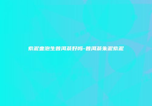 紫泥壶泡生普洱茶好吗-普洱茶朱泥紫泥