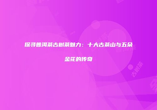 探寻普洱茶古树茶魅力：十大古茶山与五朵金花的传奇