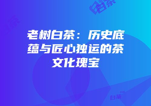 老树白茶：历史底蕴与匠心独运的茶文化瑰宝