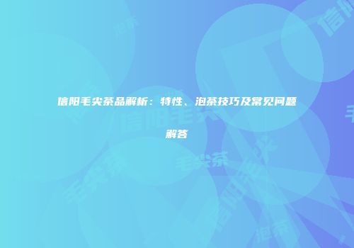 信阳毛尖茶品解析：特性、泡茶技巧及常见问题解答