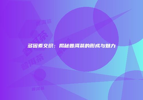 多因素交织：揭秘普洱茶的形成与魅力