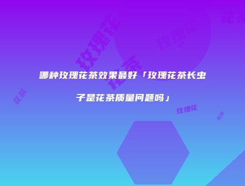 哪种玫瑰花茶效果最好「玫瑰花茶长虫子是花茶质量问题吗」