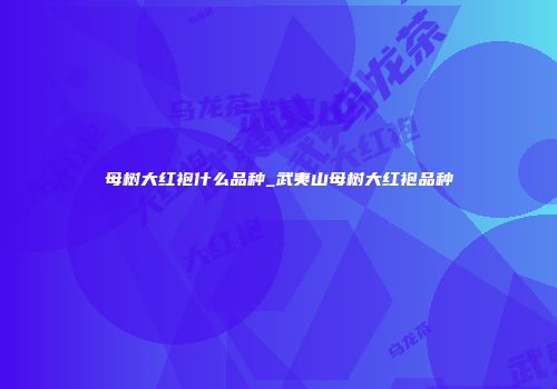 母树大红袍什么品种_武夷山母树大红袍品种