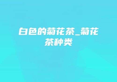 白色的菊花茶_菊花茶种类