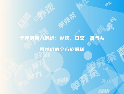 单芽茶魅力解析：外观、口感、香气与营养价值全方位揭秘