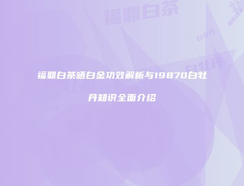 福鼎白茶晒白金功效解析与19870白牡丹知识全面介绍