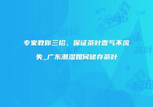 专家教你三招，保证茶叶香气不流失_广东潮湿如何储存茶叶