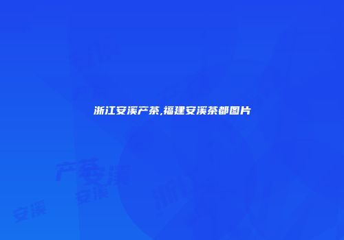 浙江安溪产茶,福建安溪茶都图片