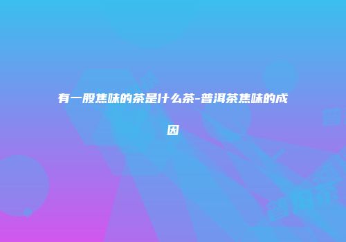 有一股焦味的茶是什么茶-普洱茶焦味的成因