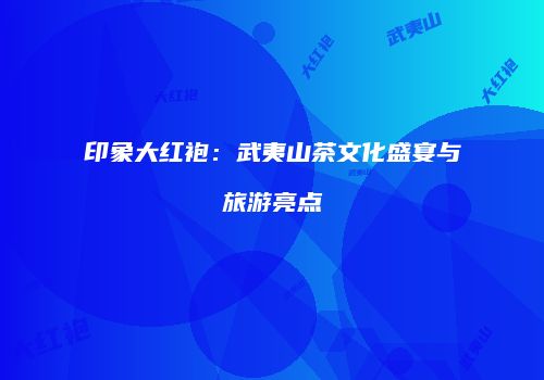 印象大红袍：武夷山茶文化盛宴与旅游亮点