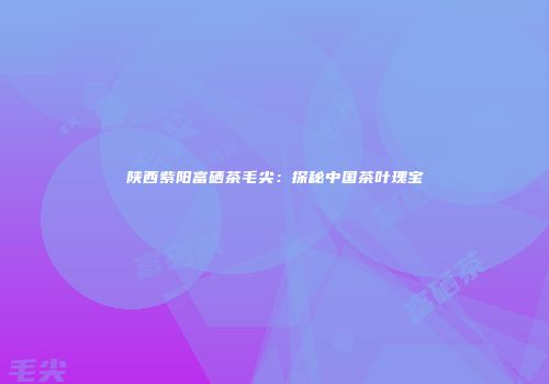 陕西紫阳富硒茶毛尖：探秘中国茶叶瑰宝
