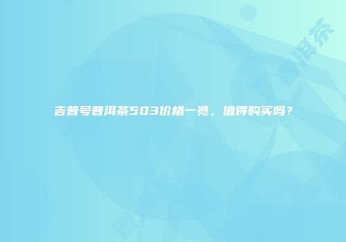 吉普号普洱茶503价格一览，值得购买吗？