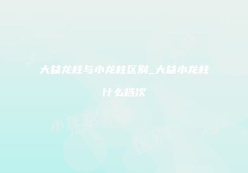 大益龙柱与小龙柱区别_大益小龙柱什么档次