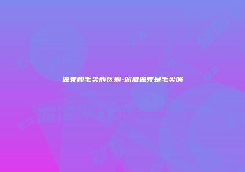 翠芽和毛尖的区别-湄潭翠芽是毛尖吗